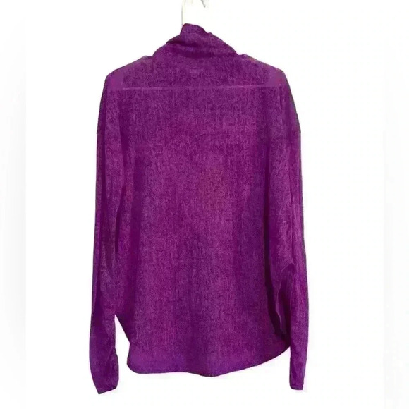 Free‎ People sheer purple cowl-neck top. Women’s size S/P - Picture 2 of 9
